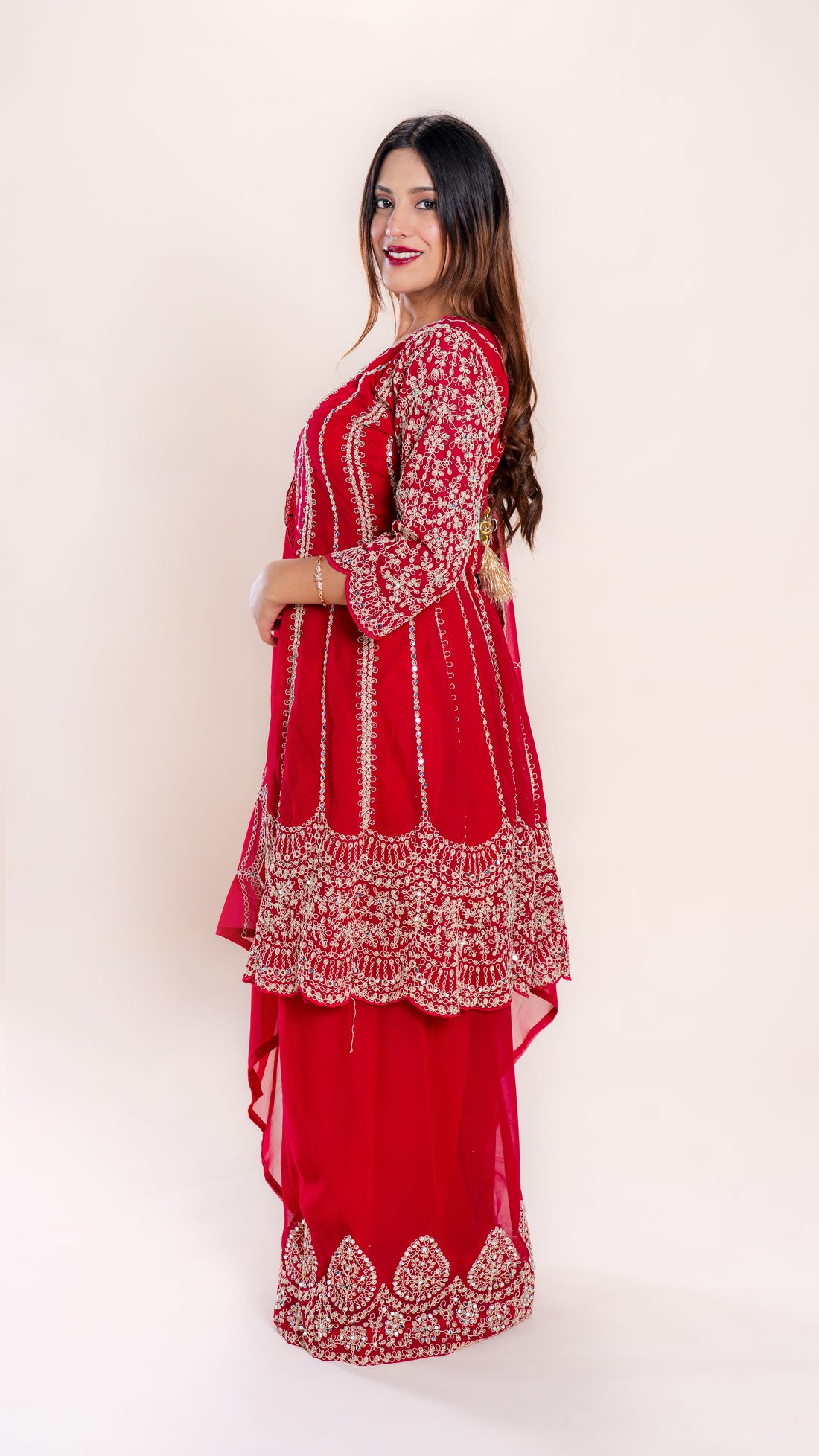 Mirror‑Flow Sharara Set