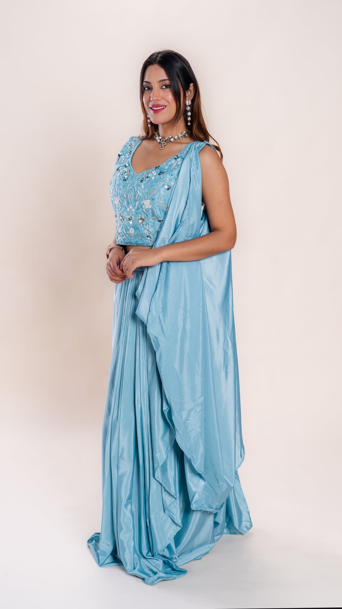 Drapped Skirt Set