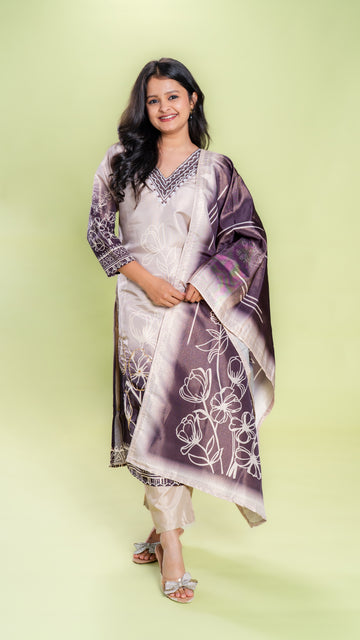 Elegant Silk Suit Set