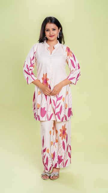 Floral Wide-Leg Co-ord Set