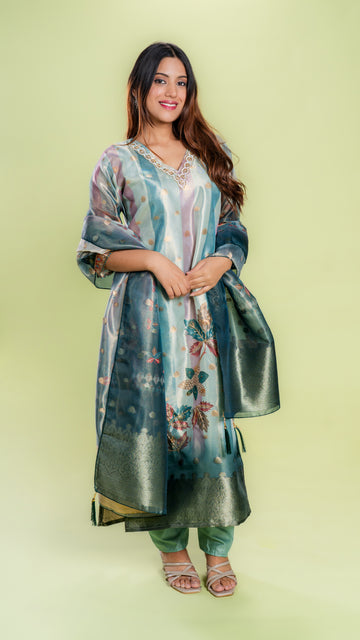 Flora Silk Suit Set