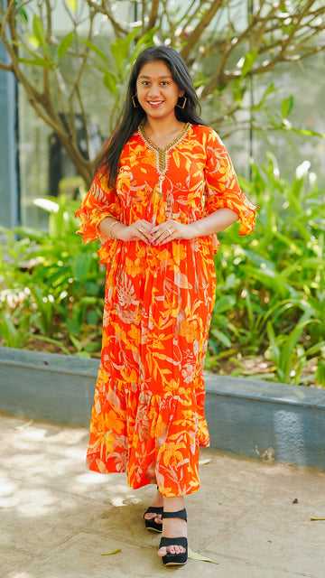 Floral V-Neck Dress