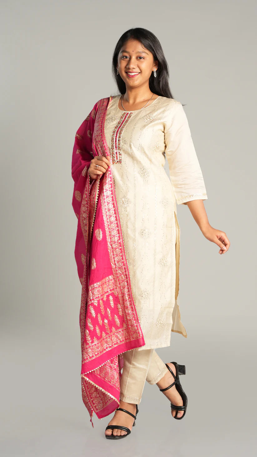 Sequined Work Suit Set